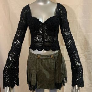 Moschino corset crochet top camisole blouse